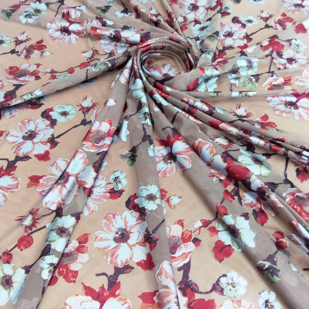 Floral Sands (Brown) Print On 3D Net S24 3DPS10